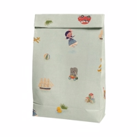 Maileg - Gavepose med dukke og bamse print, Stor
